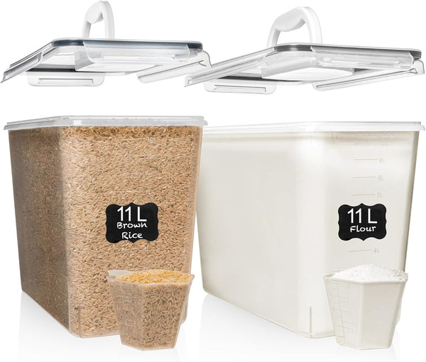 Shazo 2 PC (11L | 372 oz) Flour Sugar Storage Containers with