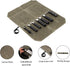 Chef Knife Roll Bag, Waxed Canvas Knife Roll Case with 7 Slots, Portable Kitchen Knife Storage, Culinary Tool Protector