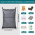 Hanging Laundry Hamper, Over the Door Laundry Bag with Hooks, 36x22 Inch Pop Grey Collector