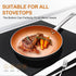 KOCH SYSTEME CS 8" Little Skillet with Lid, Copper Nonstick Frying Pan for Oven & Stove, PFOA Free