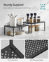 SONGMICS Spice Rack - Cabinet Shelf Organizers, Stackable and Expandable Set of 2 Metal Kitchen Counter Shelves, Ink