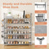 6 24-30 Closet, LANTEFUL Tier Shoe Rack Storage for Pairs Shoe and Boot, Shoe Organizer with Hook and Side Pocket Free