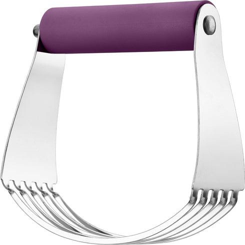 Spring Chef Large Purple Dough Blender, Heavy Duty Stainless Steel Dough Cutter Tool for Baking