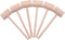 6 Pcs Wooden Crab Lobster Mallets, Solid Natural Beechwood Seafood Hammers