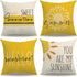4Pack Summer Decor Pillow Covers, Yellow Floral Sunflower Cushion Cover, You Are My Sunshine Farmhouse Pillowcases