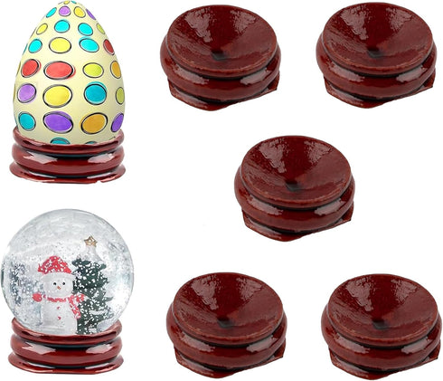 AUEAR, 5 Pack Sphere Display Holders 1" Inch Wooden Egg Crystal Stands