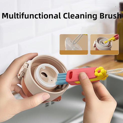 3 in 1 Cup Lid Cleaning Brush, Multi-Functional Crevice Cleaning Brush Set, 3 Pack for Kitchen Gadgets