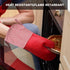 MIJOTEX Heat Resistant Silicone Oven Mitts, Set of 2 Extra Long Quilted Liner, 13 inch (RED)