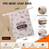2 Pack, 17x13 Inch 17x13 Inches Beeswax Bread Bags Reusable Large Bread Storage Bags with Secure Buckle, Natural Cotton