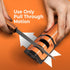 Orange Ninja Mini Knife Sharpener, Coarse & Fine Knife Sharpening System with Bottle Opener & Fridge Attachment