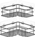 Menbyci 2 Pack Black Shower Caddy Corner Bathroom Shower Shelf, Rust Proof Bathroom Organizer Accessories, Adhesive