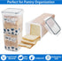 Tiawudi 2 Pack Counter, 5.6 5.3L Bread Box, Plastic Bread Container, Bread Storage for Kitchen Bread Keeper