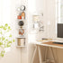 5-Tier (1, Tangkula Corner Shelf Wall Mount, Farmhouse Floating Corner Bookshelf, Industrial Modern Display Shelf
