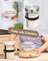 PITCH + PULSE 40Oz Sourdough Starter Jar Kit, Sourdough Bread Baking Container with Date Marked Feeding Band
