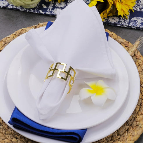 LogHog Delicate Christmas Gold Napkin Rings - Set of 12, Ideal Table Setting Napkin Buckles for Christmas, Thanksgiving