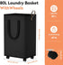 SpaceTrove 80L Laundry Basket with Wheels, Collapsible Laundry Baskets, Laundry Hamper with Handles Detachable Wheels