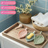 Chinshwehaw Set, 2-Tier Leaf-Shaped Soap Dish Soap Holder Drain Rack, Leaf Design - No Drill Wall Mount, Detachable