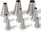 Round Piping Tip Set, 9 Stainless Steel Pastry Tips in Graduated Sizes with 20 Disposable Decorating Bags for Cupcakes,