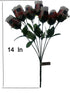 Patriotic Flowers Bouquet - 7 Stems Red White Blue, US Flag Decor for Memorial Day, 4th of July, Veterans Day