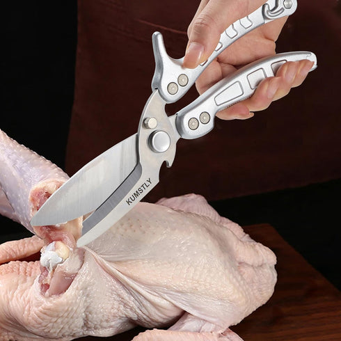 Kitchen Scissors All Purpose Kitchen Shears Heavy Duty for Cutting Chicken, Turkey, Meat, Bones, Vegetables Stainless