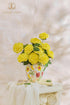 TINGE TIME Yellow Flowers Artificial Rose - 25pcs Realistic Fake Roses for DIY Wedding Bouquet, Baby Shower, Party