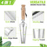 WORKPRO 12.5" Weeder Puller Tool with Wood Handle, 4-in-1 Polished Stainless Steel Garden Trowel