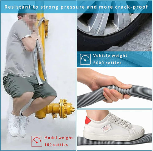 10ft Washing Machine Drain Hose, Universal Extension Kit for Washer, Flexible Discharge Hose for LG/GE/Samsung