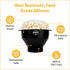 Popco Silicone Popcorn Maker, Microwave Popcorn Popper with Handles, Collapsible Bowl, 15-Cup Capacity (Black)