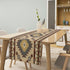BATPLY Seamless 13x36in x1 Ethnic Aztec Linen Table Runner, Retro Boho Rustic Farmhouse Brown Red Native Tribal