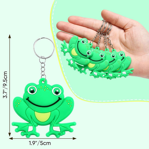 40 Pack Frog Keychains for Birthday Party Bag Fillers, Frog Themed Party Favors, Baby Shower Return Gifts