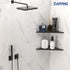 2 Pack 10", SUS304 DAYONE Matte Black Corner Shower Shelf Bathroom Corner Shower Organizer Shelf for Tiled Wall