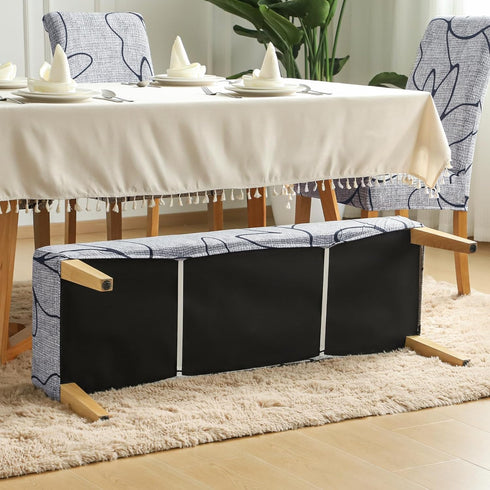 54 Inch Waterproof Dining Bench Cover Printed Stretch Rectangle Kitchen Bench Seat Slipcover for Dining Room