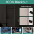 HOMEIDEAS 100% Natural Linen Blackout French Door Curtains, 26 X 40 Inch Room Darkening Curtains (1 Panel)