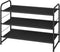 Simple Trending 3 Tier Stackable Shoe Rack, Expandable Adjustable Fabric Shoe Shelf