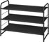 Simple Trending 3 Tier Stackable Shoe Rack, Expandable Adjustable Fabric Shoe Shelf