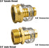 Xiny Tool Hose Repair Connectors with Clamps, 5/8" Aluminum Garden Hose Repair Kit, Female and Male Connectors & Fitting