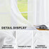 MRTREES White Sheer Kitchen Tier Curtains, 34 x 24 inch Light Filtering Rod Pocket Voile Cafe Curtains, 2 Panels