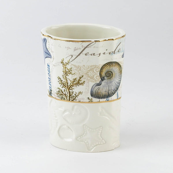 Avanti Linens Tumbler, Nautical Inspired Home Decor, Guest Bathroom Essentials (Antigua Collection)