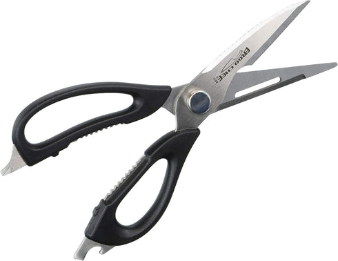 Ergo Chef All-Purpose Kitchen Shears for Poultry, Fish, Vegetables, Herb Stripper, Bottle Opener w/ Magnet Holder