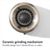 Settings, OXO Good Grips Contoured Mess-Free Pepper Grinder, Adjustable Ceramic Grinder with Five Black Pepper Mill