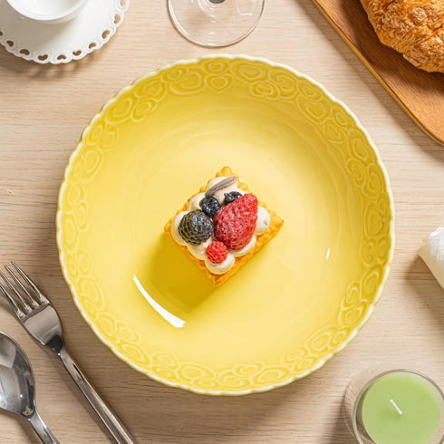 Sets 25oz HOMBENE Heartbeat Soup Pasta Bowl Lemon Yellow