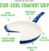 GreenLife Non Stick Fry Pan Set, 7" & 10", Non-Toxic PFAS-Free Ceramic Skillets, Blue
