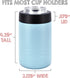 4-in-1 Double Wall Stainless Steel 12 oz Vacuum Insulated Can or Bottle Cooler - Powder Coated Light Blue - Fits 16 oz