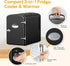 HealSmart Portable Mini Fridge, 6 Liter 9 Can Cooler and Warmer Compact Refrigerators with Observation Window,