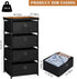 MOOACE Fabric Storage Dresser with 4 Drawers, Clothes Organizer and Storage Tower, Black