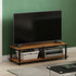 Furinno Just No Tools Wide Television Stand, Light Cherry with Black Tube