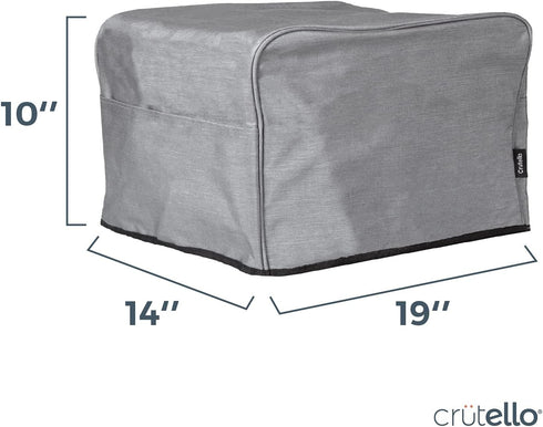 Crutello 6 Slice Toaster Oven Cover with Storage Pockets, Heavy Duty Small Appliance Dust Cover for Kitchen
