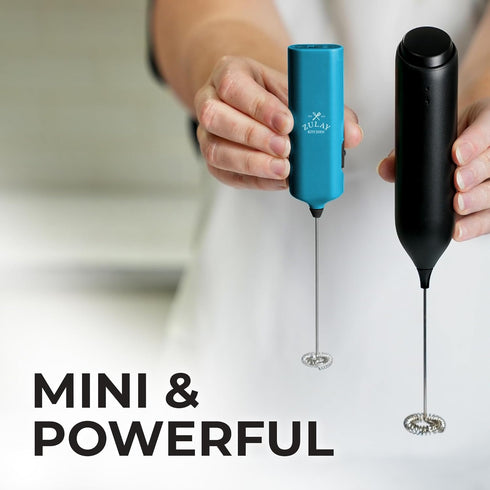 Zulay Kitchen Mini Milk Frother Handheld - Electric Drink Mixer - Portable Wand for Coffee, Lattes, Cappuccino -