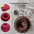 Nalchois 4 Inch Silicone Mini Bundt Cake Pan Set of 4, Nonstick BPA Free Molds for Baking, Oven Safe Fluted Tube