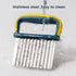 Crinkle Cutter Knife for Potatoes and Veggies, Stainless Steel Vegetable Cutter, Yellow Carrot Slicer